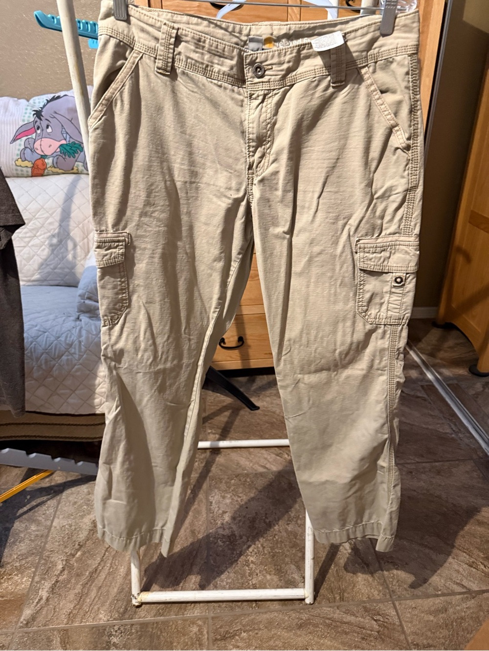 Women's Carhartt Khaki Cargo Pants - Beige